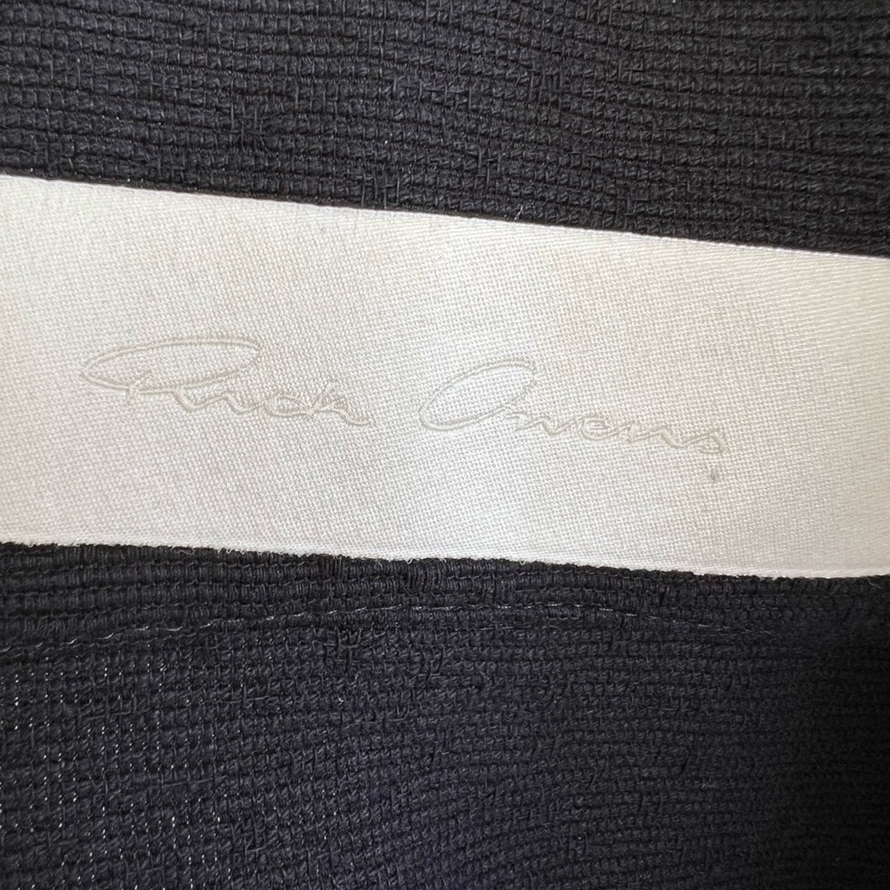 Rick Owens Black Textured Cotton Vest US 4 Made in Italy Avant Garde Minimalist - Picture 6 of 16